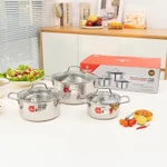 Bộ 3 nồi Inox 304 3 lớp đúc liền khối KALPEN SCHRITT SC1 size 16-20-24cm hàng chính hãng — ảnh 3
