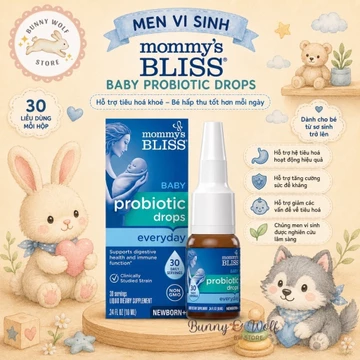 Men Vi Sinh Mommy’s Bliss Baby Probiotic Drops - Hàng Mỹ Cho Bé Từ Sơ Sinh - Hộp 10ml