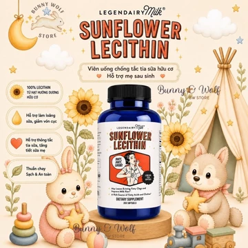 Thực phẩm Bảo vệ sức khoẻ LEGENDAIRY MILK SUNFLOWER LECITHIN - Viên Uống Tắc Tia Sữa Legendairy Milk - Hàng Mỹ