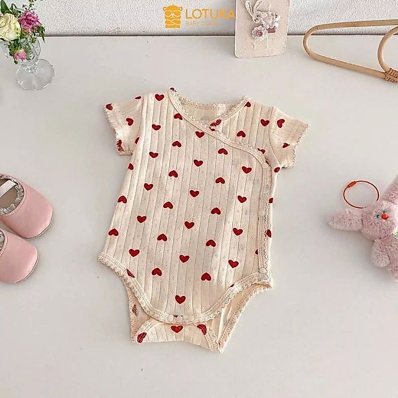 Bodysuit Chip Cánh Tiên Chất Cotton Thông Hơi Phối Thô Cotton Siêu Mát LOTUKA Cho Bé, Set Bé Gái, Quần Áo Trẻ Em 3-12kg | BigBuy360 - bigbuy360.vn
