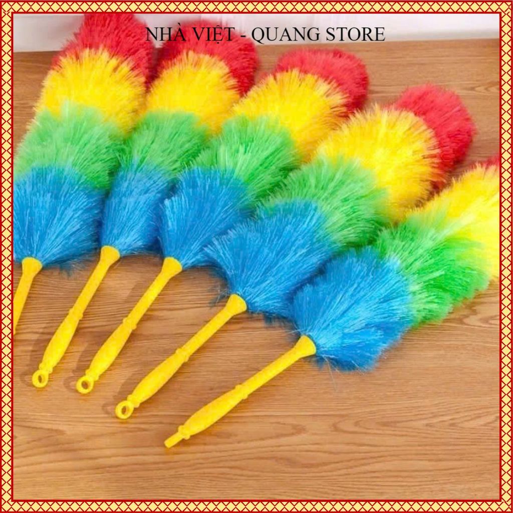 (COMBO 5) CHỔI QUÉT BỤI LÔNG TƠ SẮC MÀU -Cán Dài Tiện Dụng,Dụng Cụ Làm Sạch Bàn Ghế Kệ Tủ Hiệu Quả