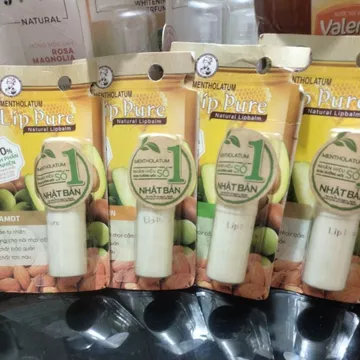 Son dưỡng môi lip pure natural lip balm chiết xuất từ thiên nhiên, son dưỡng môi dùng được cho phụ nữ mang thai trẻ nhỏ