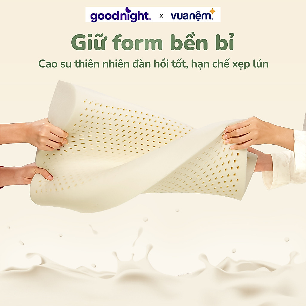 Gối cao su thiên nhiên, Gối công thái học Goodnight Tofu -Gối cao su tự nhiên, Gối thiết kế hiện đại | BigBuy360 - bigbuy360.vn