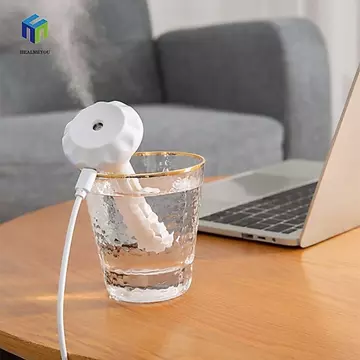 Máy tạo độ ẩm HEALMEYOU, Máy tạo độ ẩm phun Mini bằng nhựa cầm tay, Máy lọc ô tô USB Sử dụng linh hoạt Mô hình dài và ngắn Máy tạo sương thơm Anion tạo độ ẩm