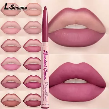 Bút chì lót môi mờ LISHUANG, Bút chì viền môi cốc chống dính chống thấm nước, Bút son môi thiết kế chống nhòe lâu trôi dành cho nữ