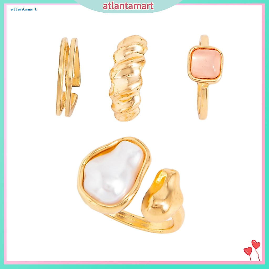 Women's Gold-Plated Ring, adjustable by atlantamart.vn