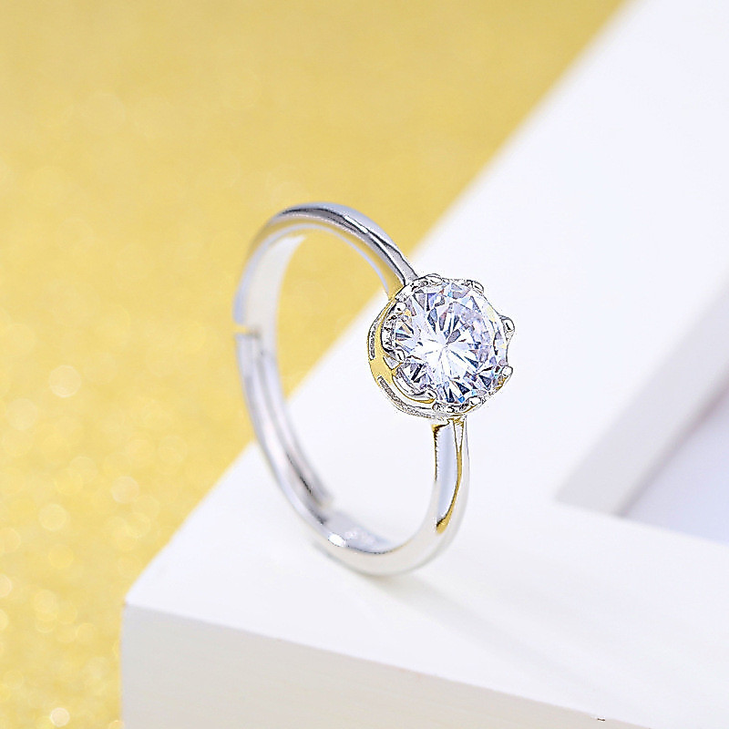 Women's 925 Silver Wedding Ring by guifeiyinlou496