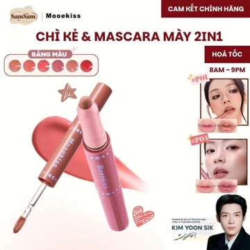 Son Bóng 2 Đầu MOOEKISS Dual-End Plumping Lip Gloss 2IN1 Chì Kẻ Viền Môi & Son Bóng Căng Mọng 3D