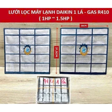 Lưới lọc máy điều hòa - máy lạnh Daikin - Mới - 1 tấm lưới ( máy lạnh đi với 2 tấm lưới )