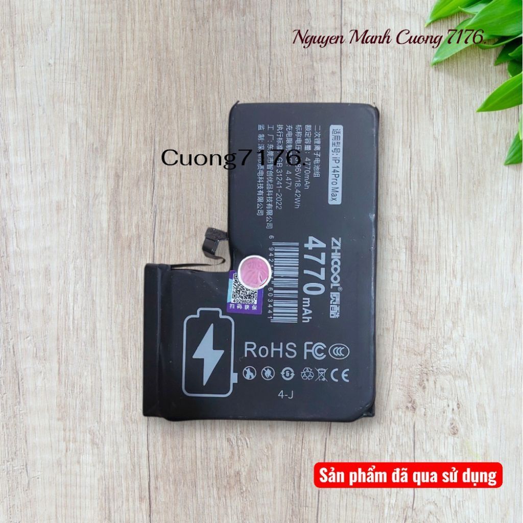 Pin Dung Lượng Cao (4700mAh) Đã Qua Sử Dụng Còn 100% Dành Cho 13 Pro Max Hãng Zhicool