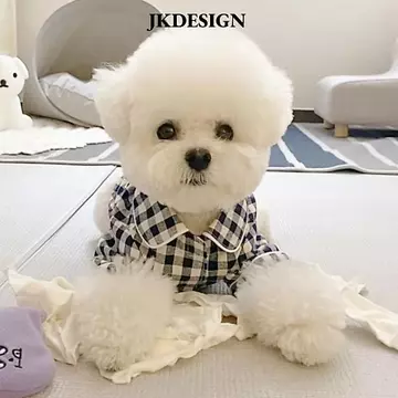 JKDESIGN Quần áo gia dụng cho thú cưng, Áo khoác thú cưng Mềm mại ấm áp cho chó mèo, Quần áo chó con Chihuahua thời trang Áo sơ mi kẻ sọc dễ thương Áo sơ mi chó con