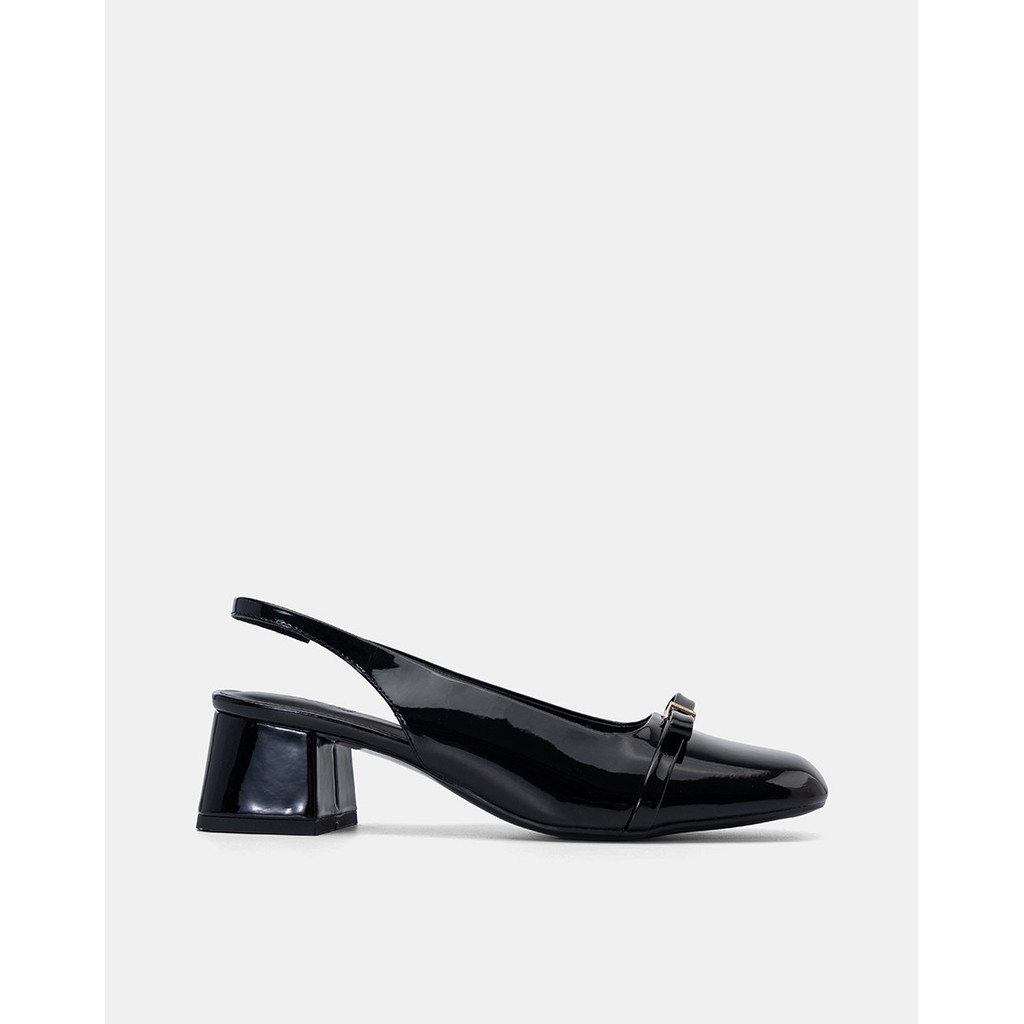 Giày Cao Gót Nữ 5cm Thời Trang JUNO Giày Cao Gót Slingback Phối Nơ Mũi Tròn CG05171