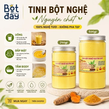 500gr Tinh Bột Nghệ nguyên chất nhà làm 100% BỘT ĐÂY