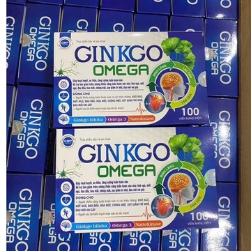 Hoạt huyết dưỡng não GINKGO OMEGA 360 Q10 giúp bổ não thông mạch lưu thông khí huyết - Hộp 100 viên