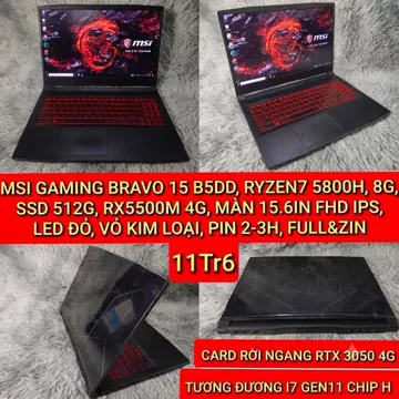 MSI Gaming Laptop – Ryzen 7 5800H, 512GB SSD, 15.6"