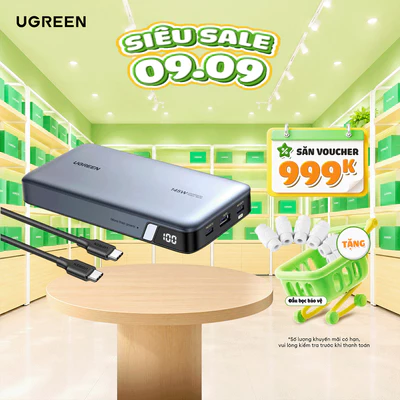 Pin sạc dự phòng Ugreen 10000mAh - 25000mAh | Sạc nhanh 100W - 200W | Chính hãng - Bảo hành 18 tháng 1 đổi 1