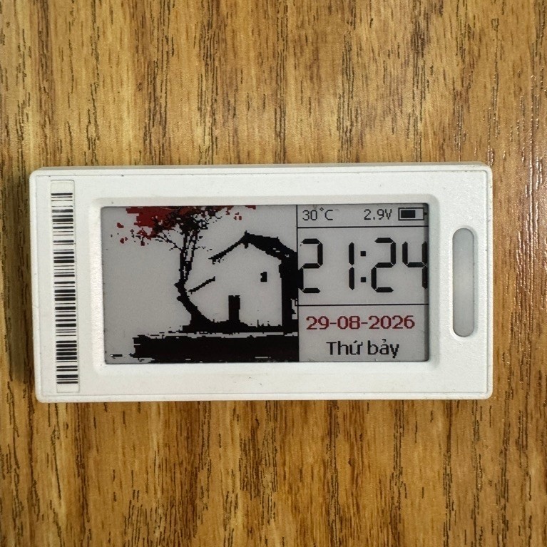 [DIY]Bộ Màn Hình Mực Điện Tử E-Ink 2.13 Inch 3 Màu - Đồng Hồ, Lịch, Khung Ảnh Mini (Sẵn Firmware, Kết Nối Bluetooth) | BigBuy360 - bigbuy360.vn