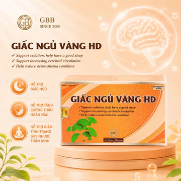 Viên Uống Giấc Ngủ Vàng HD Hỗ Trợ Thần Kinh, Hỗ Trợ Giấc Ngủ Nhẹ Mịn Cho Người Lớn