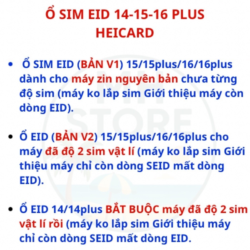 Ổ sim EID/MEP của HEICARD tích hợp IC SuperMEP cho 12-16plus, lắp 1-2 SIM Ko cần dùng sim ghép ngoài | BigBuy360 - bigbuy360.vn