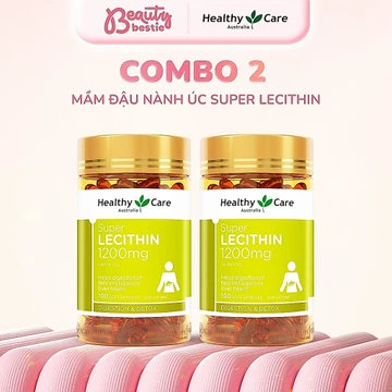 Combo Điều Hòa Nội Tiết Tố Healthy Care Mầm Đậu Nành Lecithin 1200mg (Hộp 100 viên) Beauty Bestie