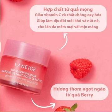 [ TEM PHỤ CTY ] Mặt Nạ Ngủ Môi LANEIGE Lips Sleeping Mask Face - Mặt Nạ Ngủ Dưỡng Ẩm Môi, Phục Hồi Môi Thâm