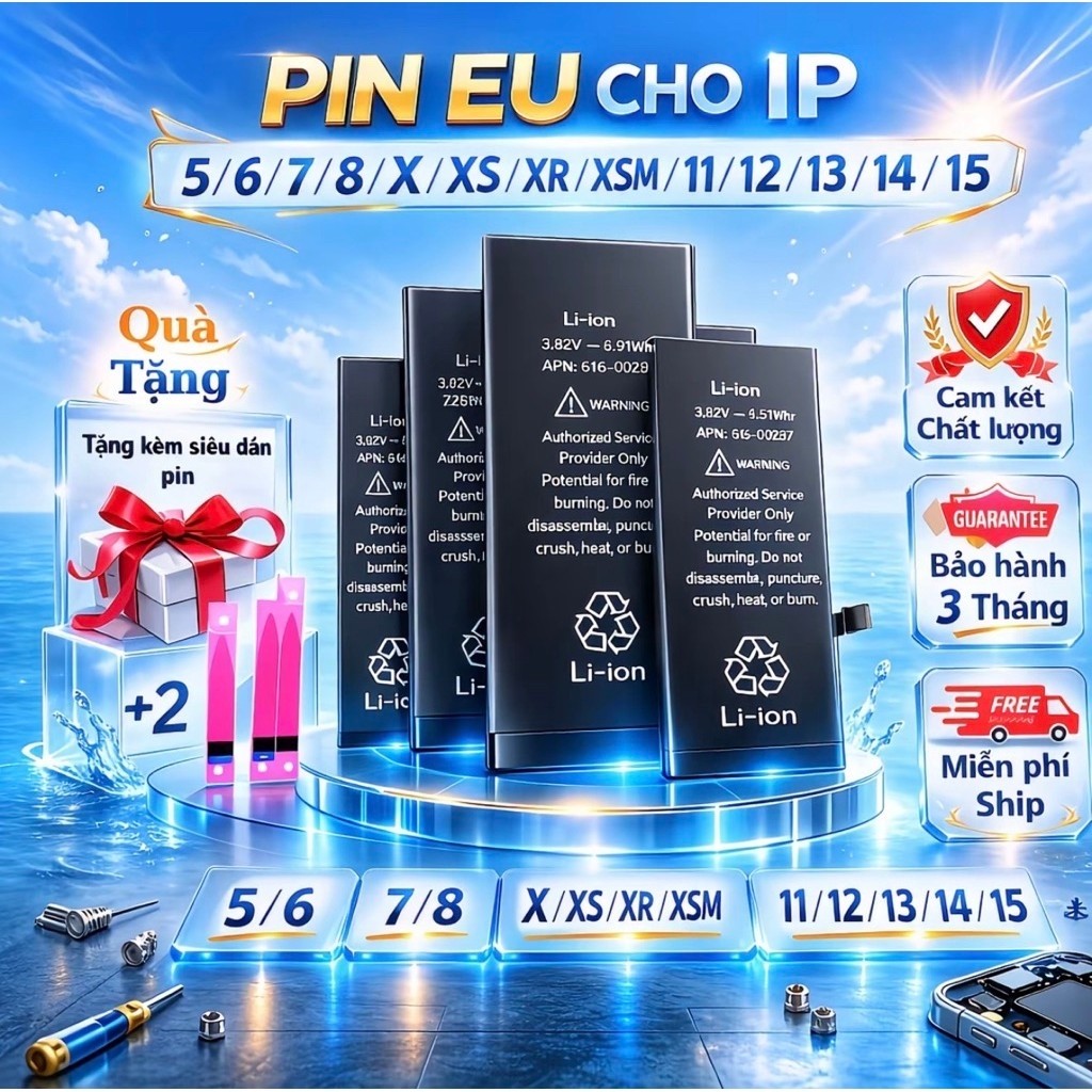 Pin EU Điện Thoại Dùng Cho ip 5s/se/6/7/8/X/Xs/Xr/Xsmax/11/12/13/14/15/plus/pro/promax Mới | BigBuy360 - bigbuy360.vn