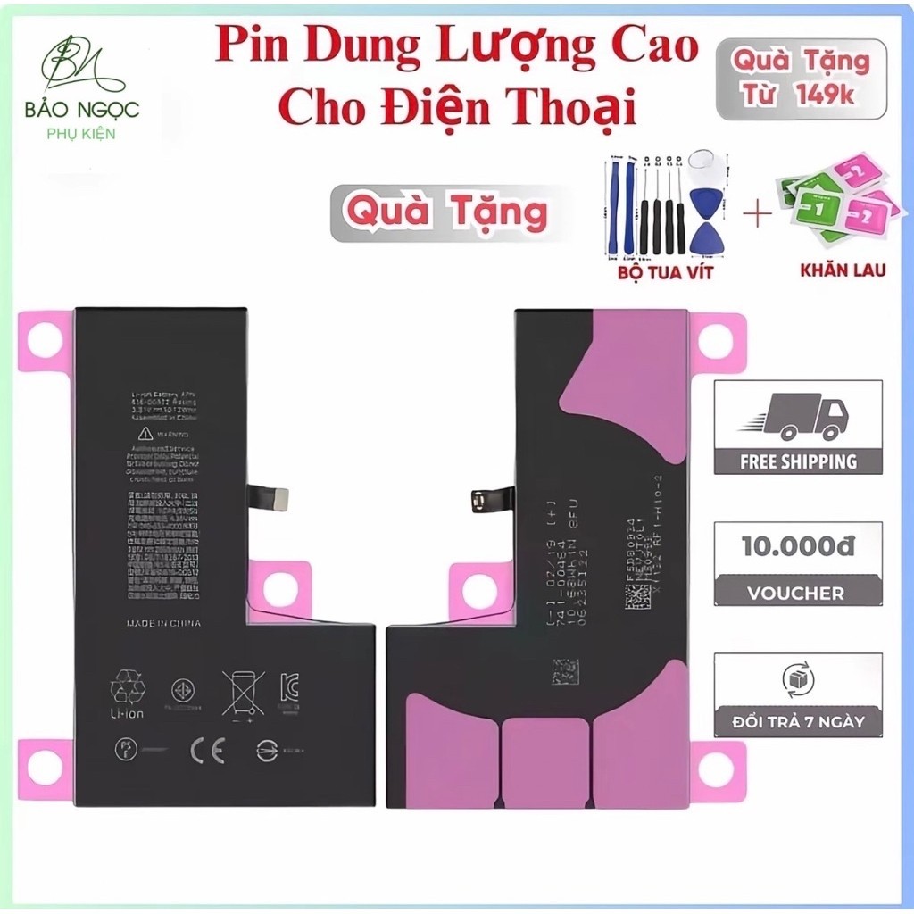 Pin dung lượng cao cho iP 5s/5c/5se/6/6p/6s/6sp/7/7p/8/8p//X/XS/XR/XSM/11/12/13/14/15 Mới Đảm Bảo Chất Lượng | BigBuy360 - bigbuy360.vn