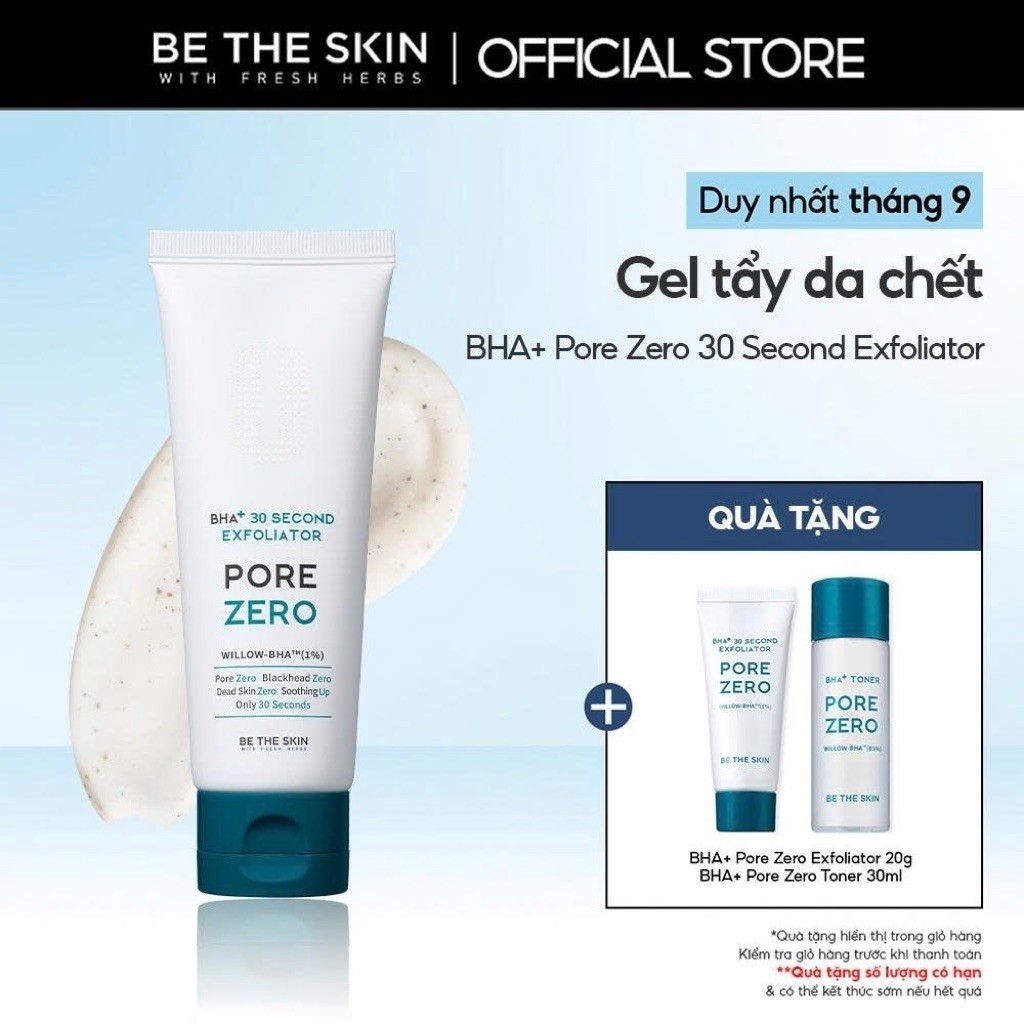 Gel Tẩy Da Chết Be The Skin BHA+ 30 Second Exfoliator Pore Zero BETHESKIN 100g