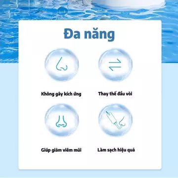 Dụng Cụ Rửa Mũi Waterpulse Nasal 300 300Ml | Bình Bóp Vệ Sinh Mũi 2 Đầu Vòi Người Lớn Trẻ Em