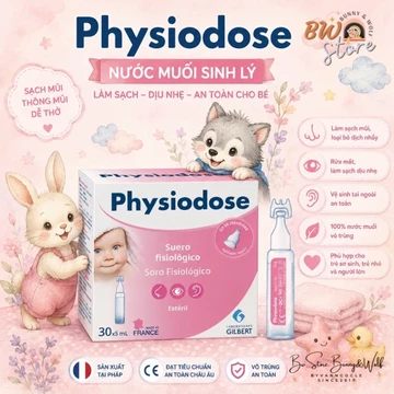 Nước Muối Sinh Lý Physiodose Hồng / Gifrer Pháp cho bé từ sơ sinh [ BW Store ]