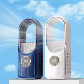 Quạt mini để bàn, quạt điều hoà mini, quạt phun sương mini làm mát tạo ẩm lọc không khí kiêm đèn ngủ
