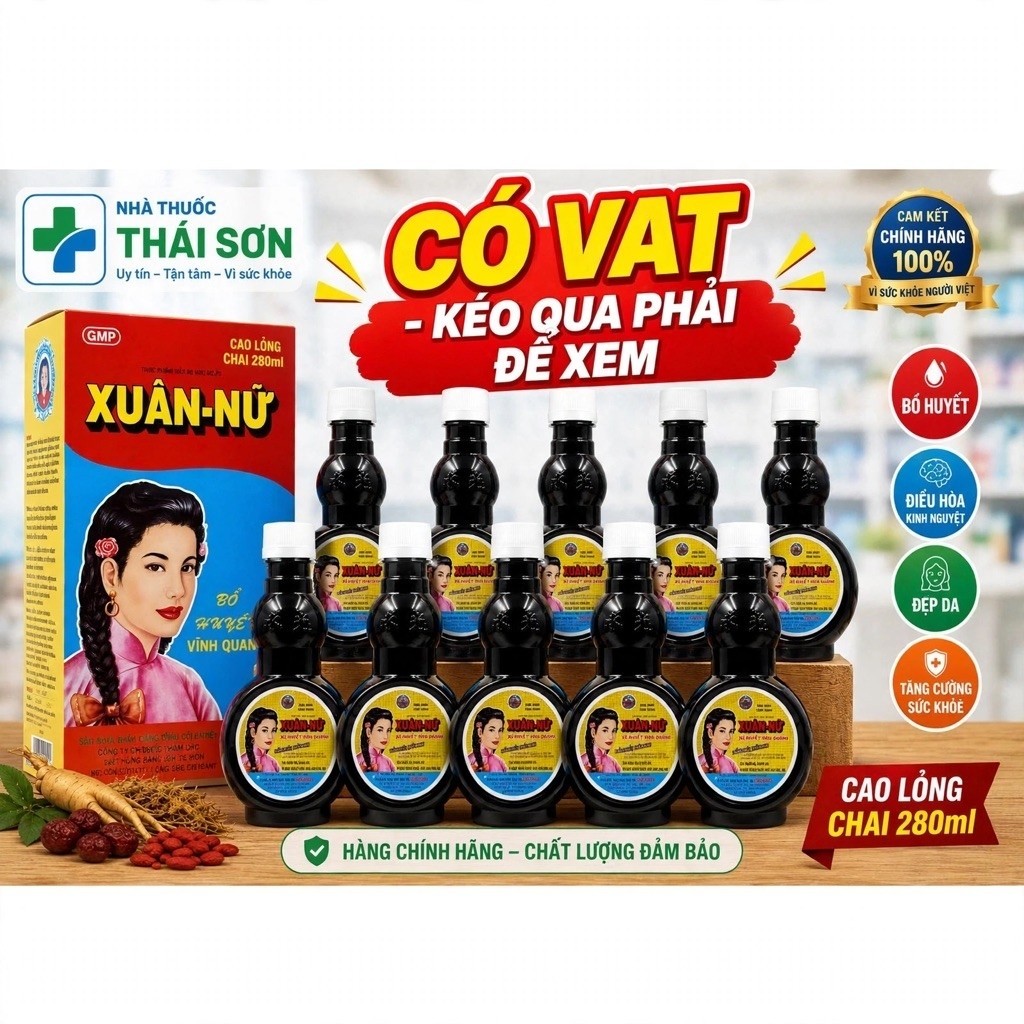 [COMBO] Xuân Nữ bổ huyết Vĩnh Quang - Chai 280ml