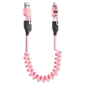 dây sạc iphone chính hãng sạc nhanh dây sạc type c to lightning Loại c đến lightning Spring Cáp dữ liệu carplay trên ô tô có thể thu vào Thích hợp cho Apple iPhone15 / 16 Huawei mate60 Điện thoại di đ