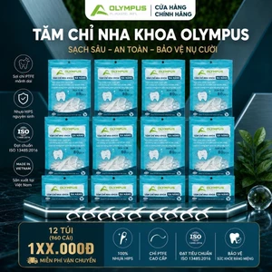 {CHÍNH HÃNG} [Combo 12 Túi 960 cái] Tăm Chỉ Nha Khoa OLYMPUS made in Vietnam đạt tiêu chuẩn ISO