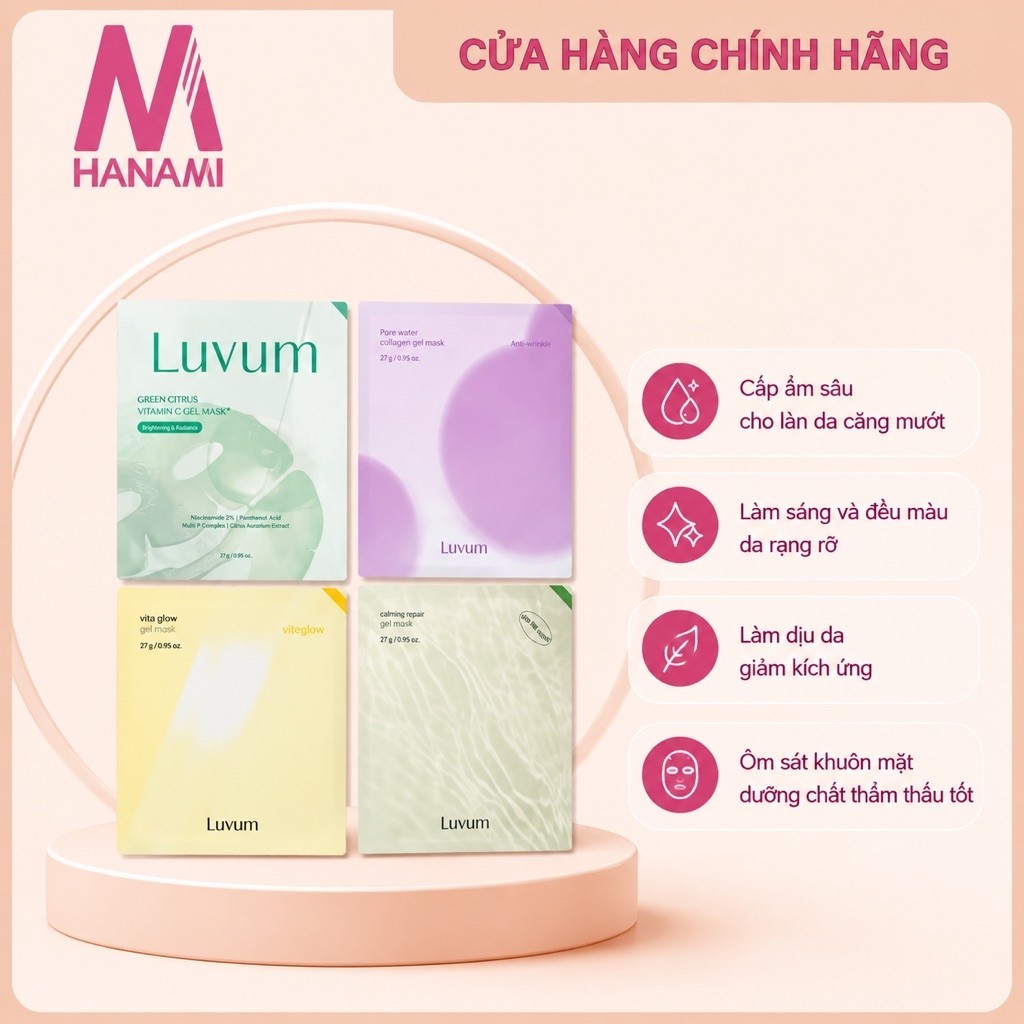 Hộp Mặt nạ Luvum Dưỡng da Hàn Quốc Skincare dưỡng da