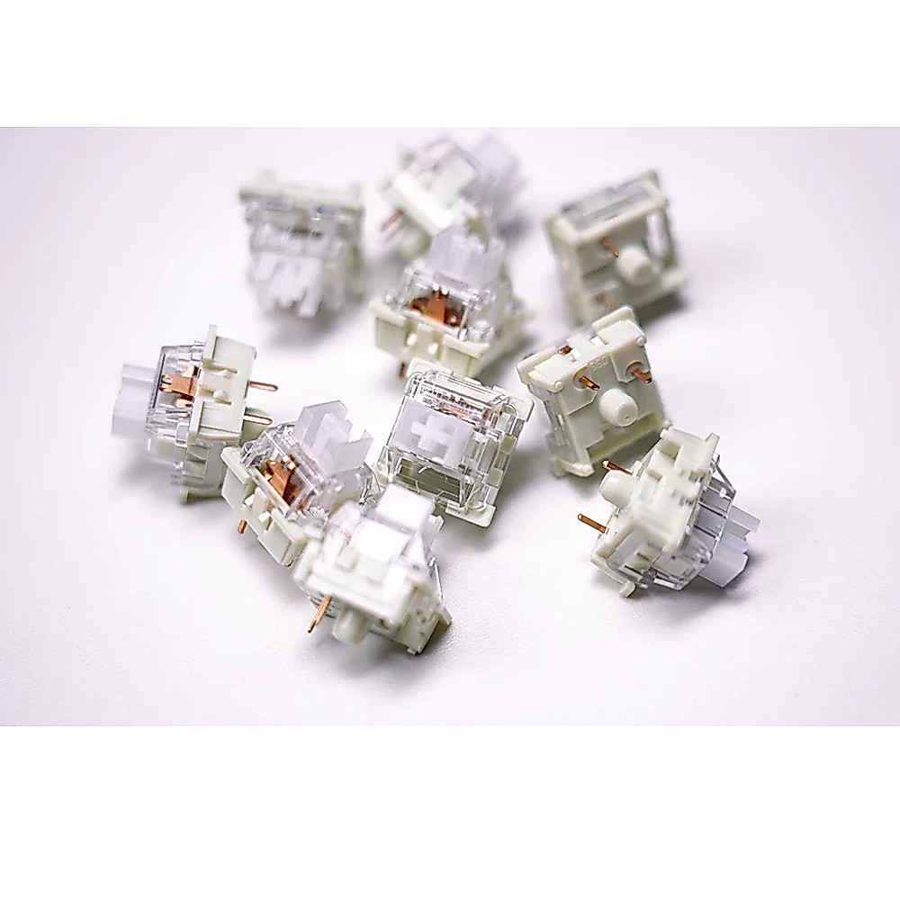 Combo Switch Outemu White Jade - 3 pin - Switch bàn phím cơ - Linear - Pre-lube - 55gf - Lực nhấn 45g - Hành trình 3.3mm | BigBuy360 - bigbuy360.vn