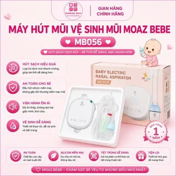 Máy Hút Mũi Trẻ Em Moaz Bebe MB056 – Vệ Sinh Mũi An Toàn, Hút Dịch Nhẹ Nhàng Cho Bé