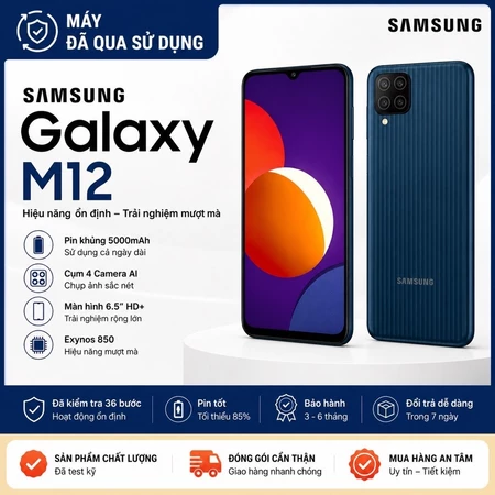 Điện thoại SamSung A12 ,M12 Cũ 99% PIN5000mAh