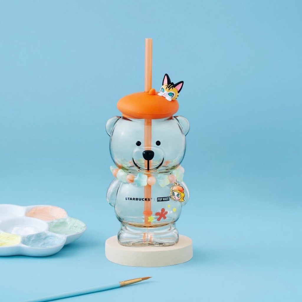 [CHÍNH HÃNG] Bình Starbucks × POP MART MOLLY Bearista Glass Cold Cup 460ml