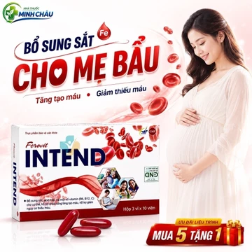 Viên Sắt Bổ Máu Ferovit Intend – Bổ Sung Sắt, Acid Folic Cho Bà Bầu, Người Thiếu Máu