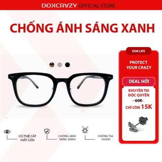 Gọng kính thời trang DOKCRAZY NICOS nam nữ phù hợp nhiều dáng mặt hot trend Hàn Quốc, chống UV400
