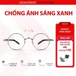 Gọng kính tròn nam nữ DOKCRAZY NOVA Hợp Kim dáng tròn phù hợp mặt nhỏ,chống ánh sáng xanh,tia UV400 — ảnh 1