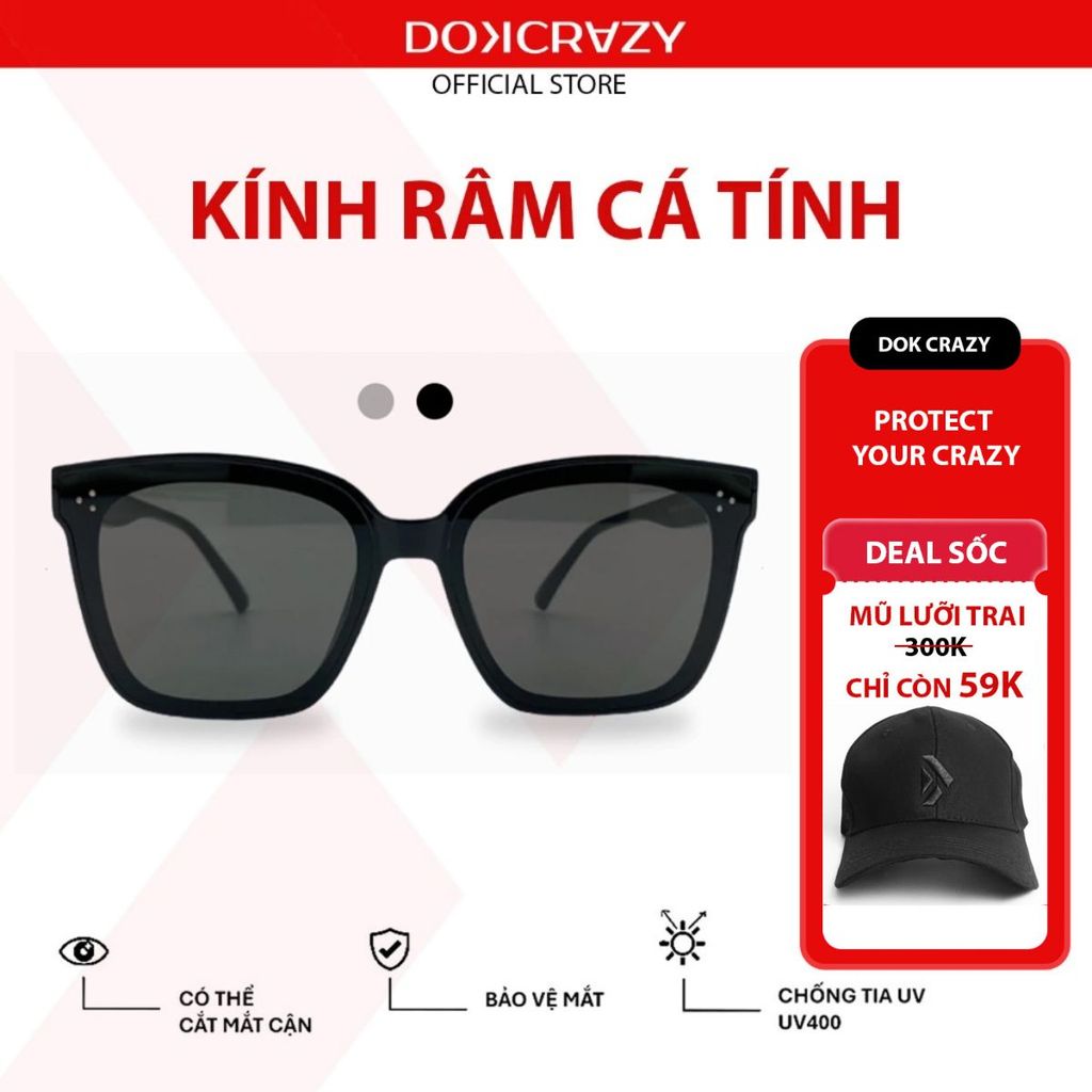 Kính mát thời trang DOKCRAZY ORAN cao cấp phù hợp nhiều dáng mặt chất liệu cao cấp chống UV400