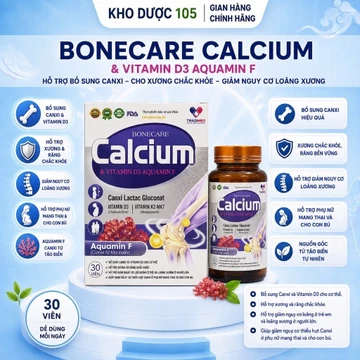 Calcium K2 D3 hộp 20 ống - Bổ sung canxi, vitamin K2, vitamin D3, tăng cường canxi, giảm nguy cơ loãng xương