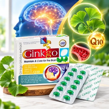 Ginkgo Biloba - hoạt huyết dưỡng não - tăng lưu thông - minh mẫn. Hộp 100 viên