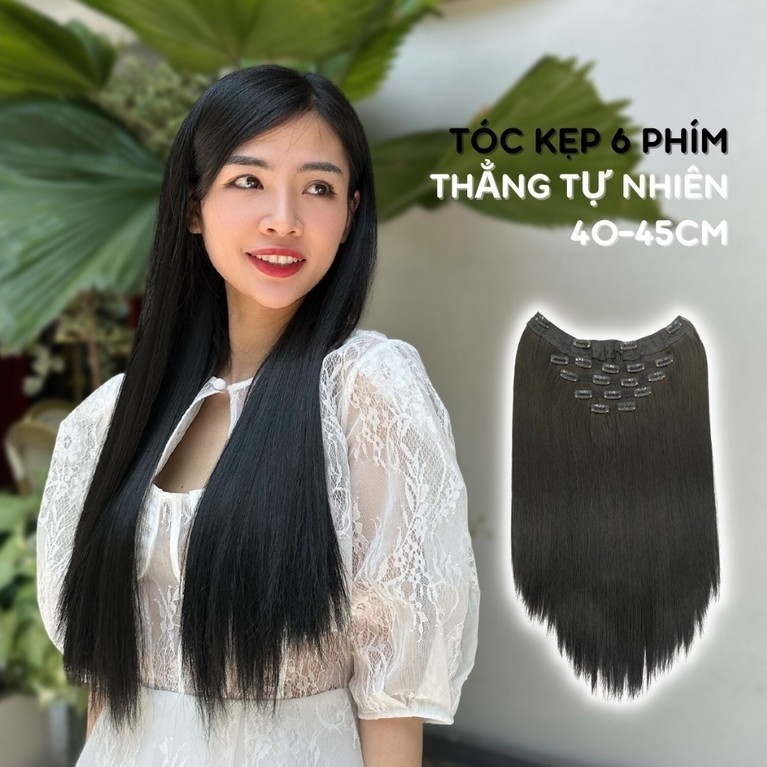 Tóc Kẹp 6 Phím HANNA Dáng Thẳng - Tóc Kẹp Phím - Tóc Kẹp 6 Mảnh