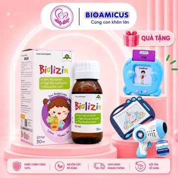 Kẽm Biolizin chai 50ml cho bé chính hãng- hỗ trợ bé ăn ngon, tăng cân tăng đề kháng, giảm ốm vặt