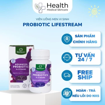 [HỎA TỐC] Viên uống 14 chủng men vi sinh Lifestream Advanced Probiotic 30 viên | Health Medical Skincare
