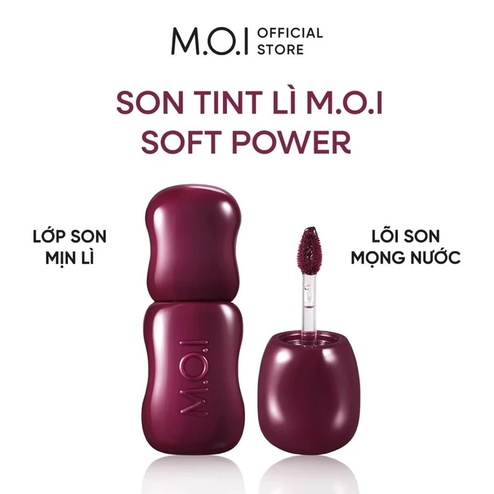 Son tint Soft Powder - Son kem MOI - son tint Cotton Candy MOI Cosmetics Son Hồ Ngọc Hà