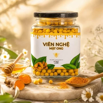 Viên Nghệ Mật Ong Honeyland 250g - Kết Hợp Tinh Bột Nghệ, Mật Ong Thiên Nhiên Nguyên Chất